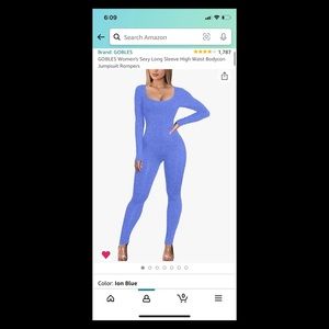 Blue bodysuit